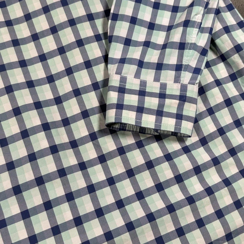 Vineyard Vines Slim Fit Tucker Shirt Mens Size 2XL Blue Check Nylon Long Sleeve - Picture 16 of 16